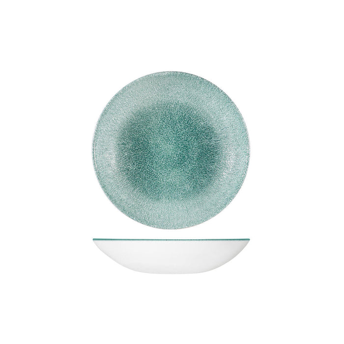 Churchill STUDIO PRINTS RAKU ROUND COUPE BOWL-182mm Ø | 426ml  JADE GREEN (x12)