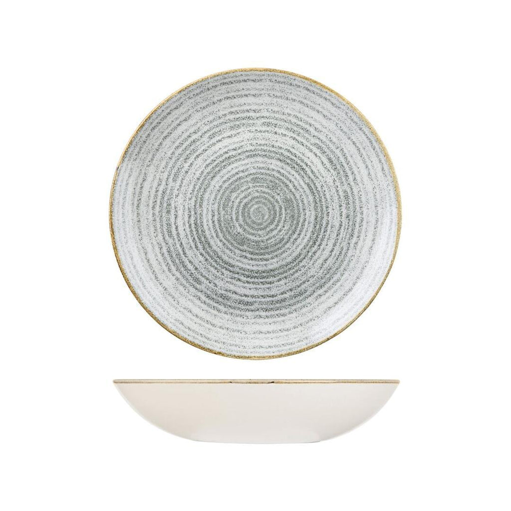 Churchill STUDIO PRINTS HOMESPUN ROUND COUPE BOWL-248mm Ø | 1136ml  STONE GREY (x12)