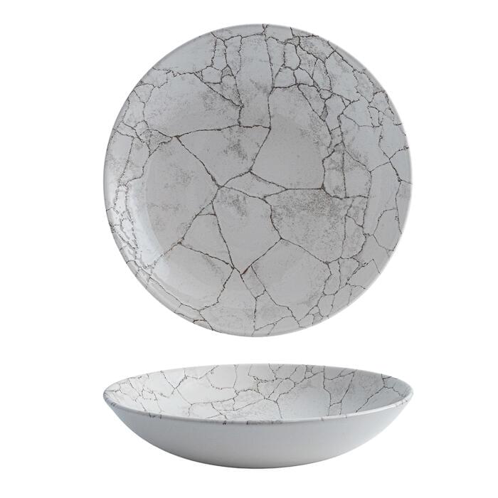 Churchill STUDIO PRINTS KINTSUGI ROUND COUPE BOWL-248mm Ø | 1136ml  AGATE GREY (x12)