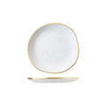 Churchill STONECAST TRACE ORGANIC ROUND PLATE-186mm Ø BARLEY WHITE (x12)