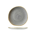 Churchill STONECAST TRACE ORGANIC ROUND PLATE-210mm Ø PEPPERCORN GREY (x12)