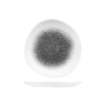 Churchill STONECAST TRACE ORGANIC ROUND PLATE-210mm Ø QUARTZ BLACK (x12)