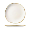 Churchill STONECAST TRACE ORGANIC ROUND PLATE-264mm Ø BARLEY WHITE (x12)