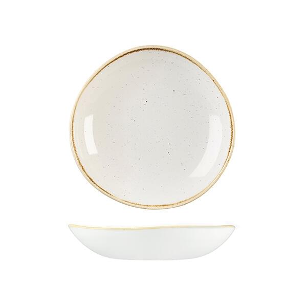 Churchill STONECAST TRACE ORGANIC ROUND BOWL-253mm Ø  | 1100ml BARLEY WHITE (x12)