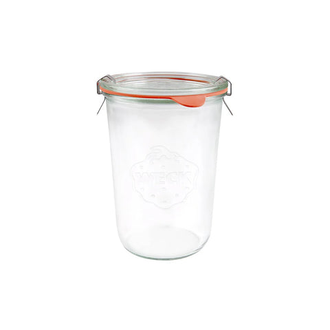 Weck COMPLETE GLASS JAR W/LID 850ml 100x147mm (743) (Box of 6)