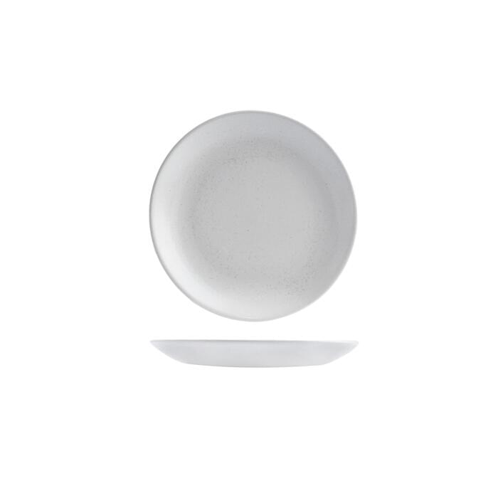 Churchill VELLUM ROUND COUPE PLATE-165mm Ø SATIN WHITE (x12)