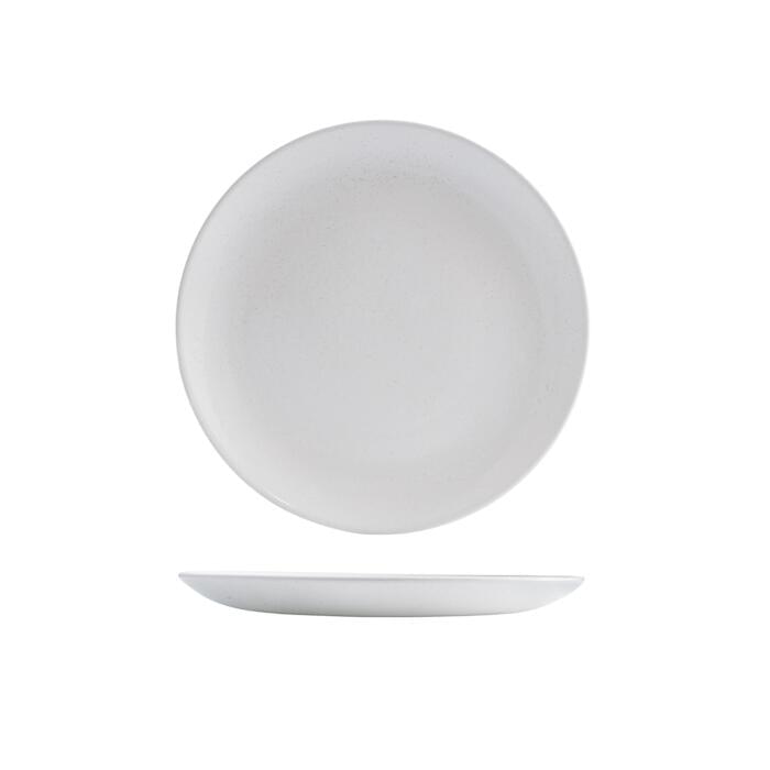 Churchill VELLUM ROUND COUPE PLATE-217mm Ø SATIN WHITE (x12)
