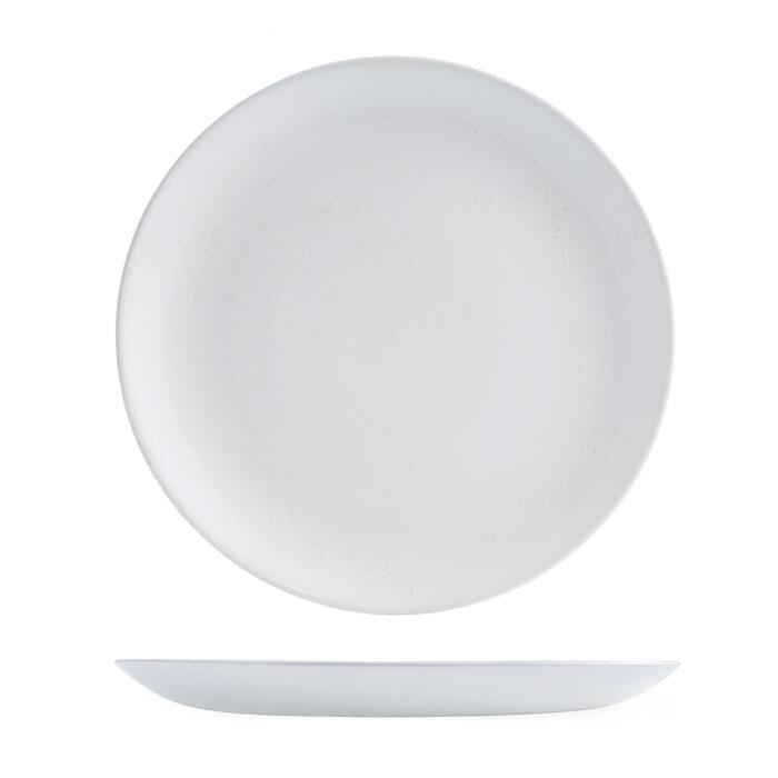 Churchill VELLUM ROUND COUPE PLATE-288mm Ø SATIN WHITE (x12)