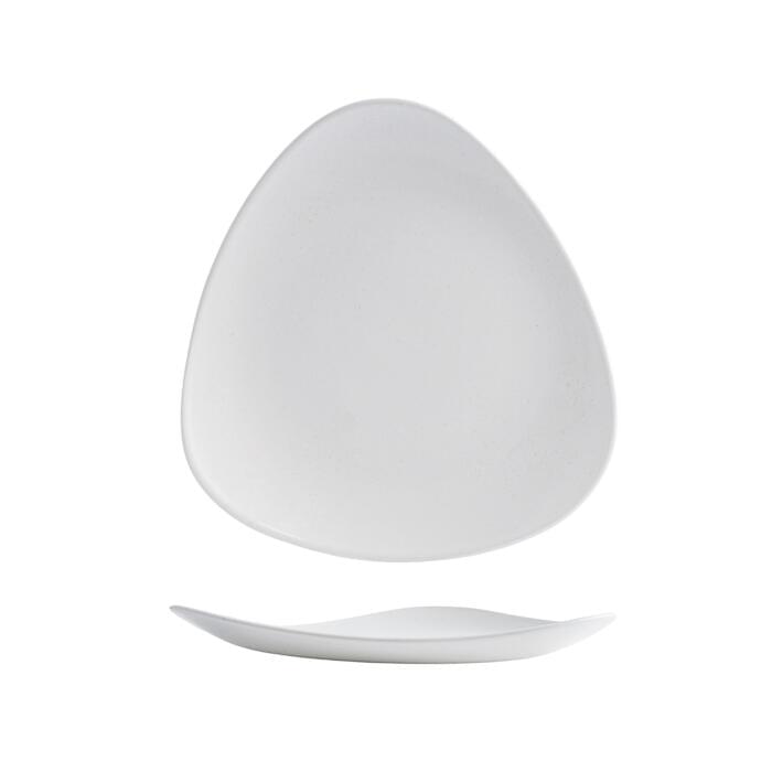 Churchill VELLUM TRIANGULAR PLATE-229mm  SATIN WHITE (x12)