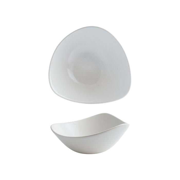 Churchill VELLUM TRIANGULAR BOWL-185mm | 370ml SATIN WHITE (x12)