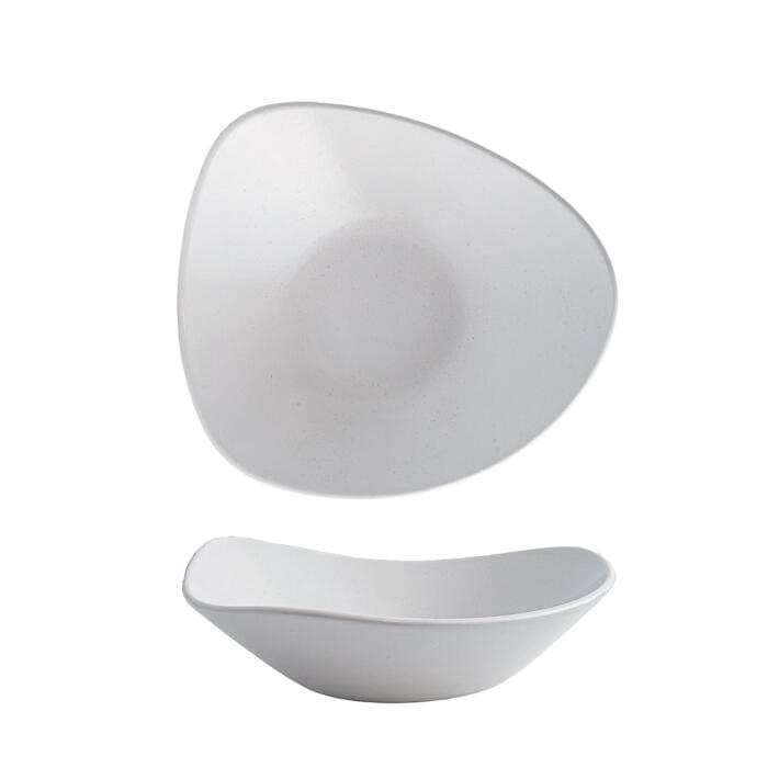 Churchill VELLUM TRIANGULAR BOWL-230mm | 600ml SATIN WHITE (x12)