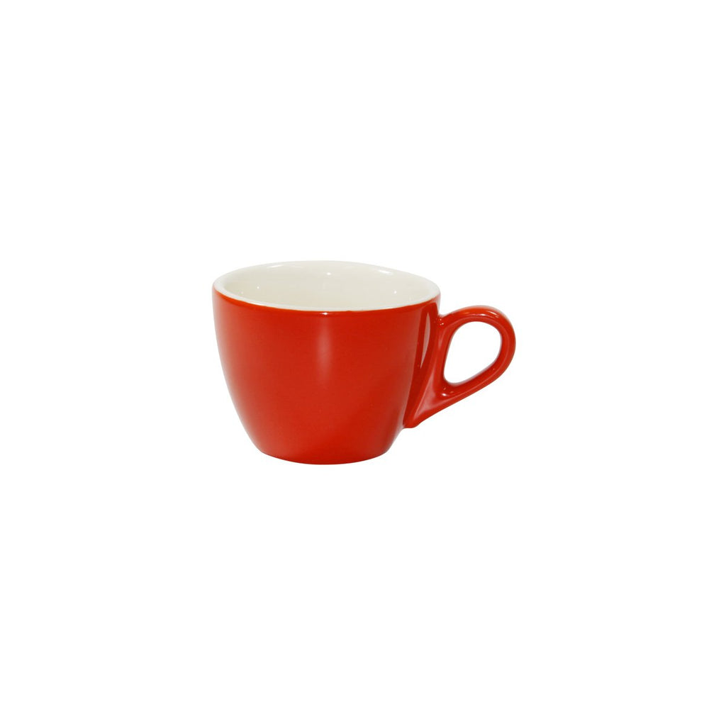 Brew  -CHILLI/WHITE LARGE FLAT WHITE  CUP 220ml (Set of 6)