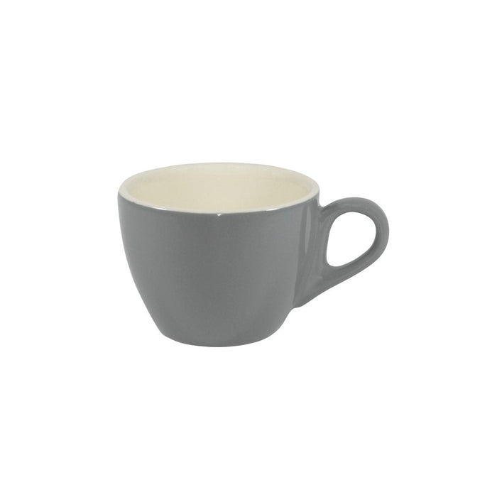 Brew -FRENCH GREY/WHITE LARGE FLAT WHITE  CUP 220ml (Set of 6)
