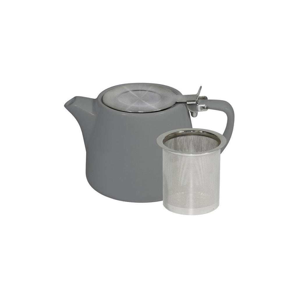 Brew -FRENCH GREY STACKABLE TEAPOT 500ml SS INFUSER/LID EA