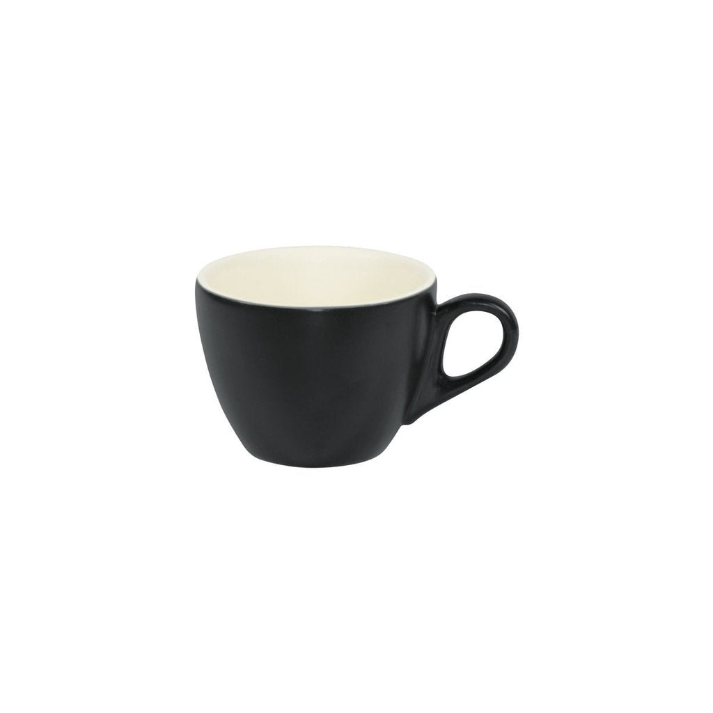 Brew -SMOKE/WHITE MATT LARGE FLAT WHITE  CUP 220ml (Set of 6)