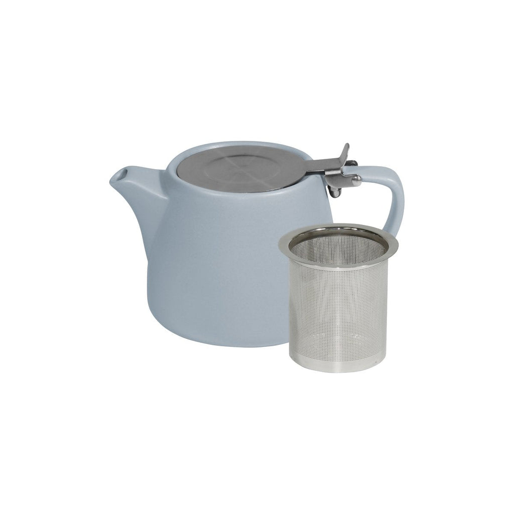 Brew -SILVER ICE STACKABLE MATT TEAPOT 500ml SS INFUSER [Box of 2]