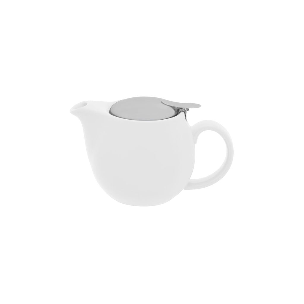 Brew -WHITE INFUSION TEAPOT S/S LID/INFUSER- 350ml [Box of 2]