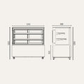 Exquisite CDS212B Three Tiers Cake Display Refrigerators – Black finish (DISCONTINUED)