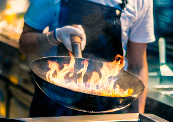 Chef Inox WOK-IRON 400mm WOOD HDL