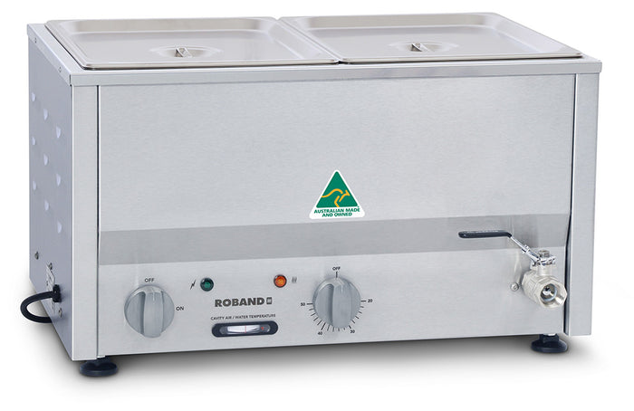 Chocolate bain marie, fits 2 x 1/2 size pans, includes 2 x 1/2 size (150 mm) pans & lids