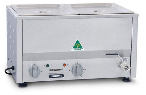 Chocolate bain marie, fits 2 x 1/2 size pans, includes 2 x 1/2 size (150 mm) pans & lids