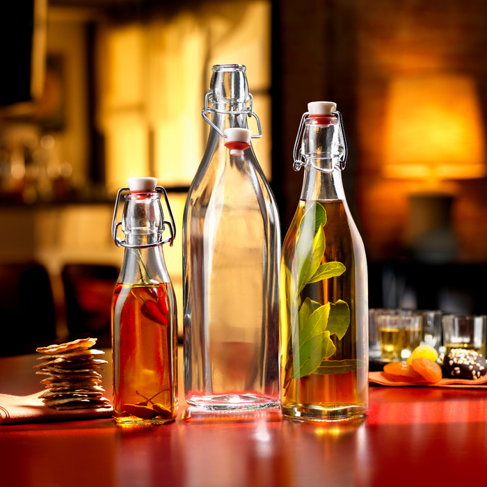 Bormioli Rocco SWING-BOTTLE 1.0lt WHITE TOP (3.14720) (x6)