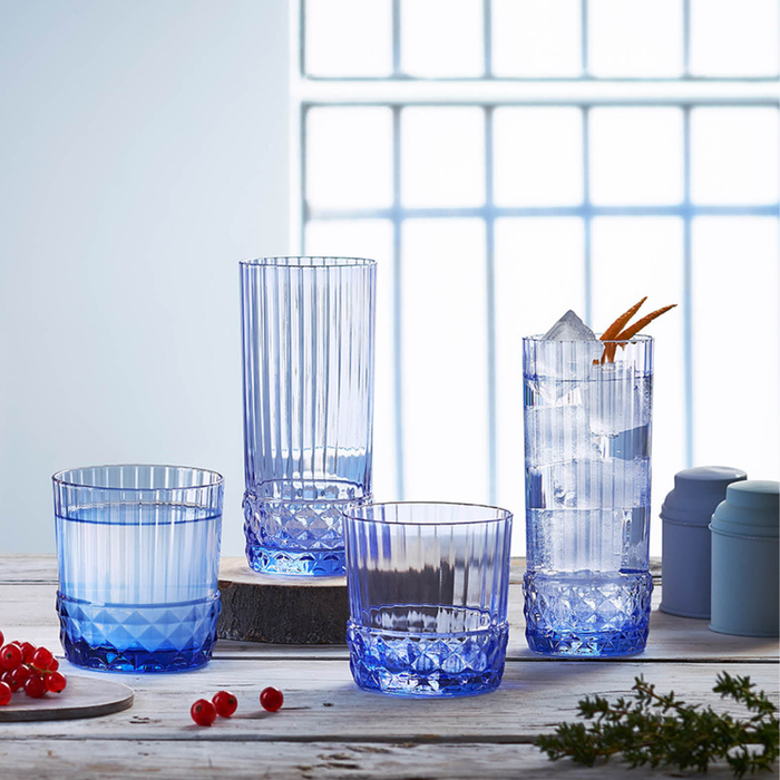 Bormioli Rocco  AMERICA 20  LONG DRINK 400ml SAPPHIRE BLUE (x24)