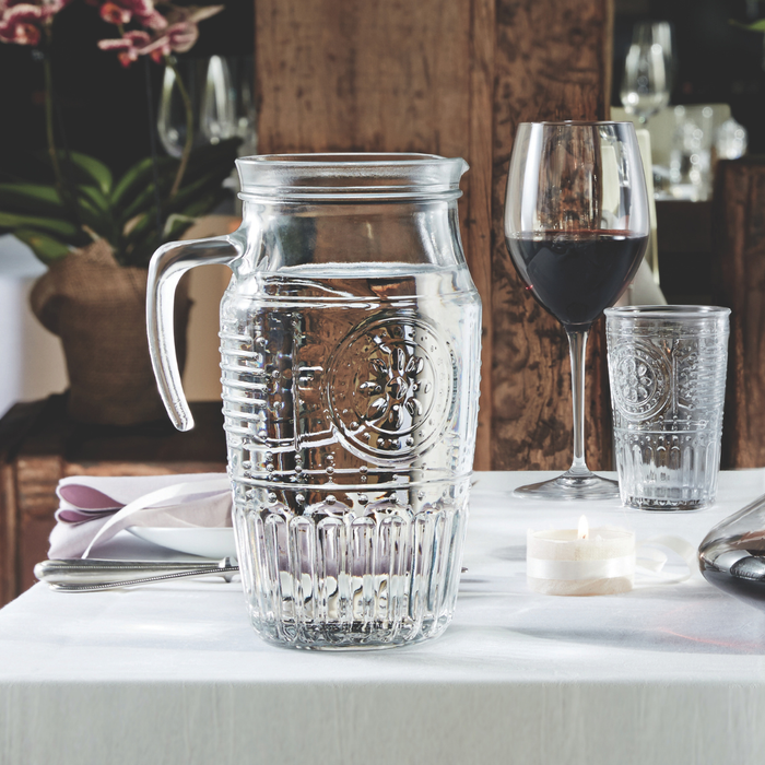 Bormioli Rocco ROMANTIC- WATER PITCHER 1.8lt CLEAR (3.35942) (x6)
