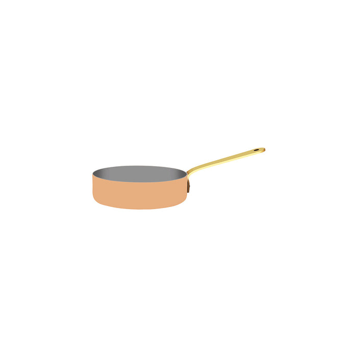 Chef Inox MINIATURES-FRYPAN 120x35mm COPPER WITH BRASS HANDLE EA