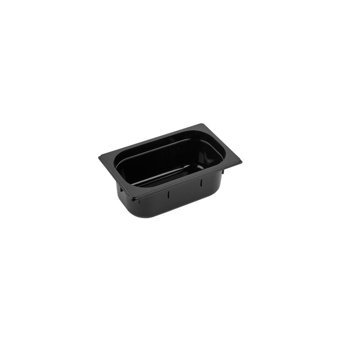 Inox Macel GASTRONORM PAN- POLYCARB 1/4 x 100mm2.25lt BLACK EA