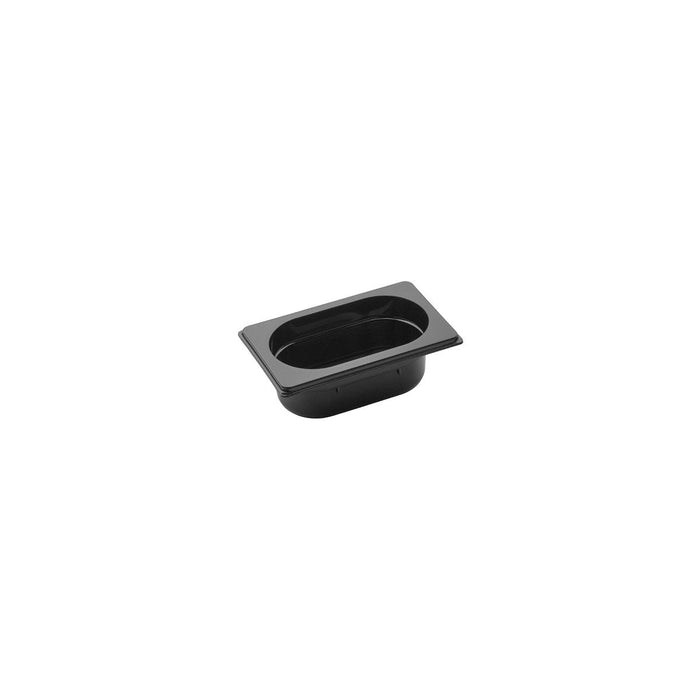 Inox Macel POLYCARBONATE BLACK GASTRONORM PAN-1/9 SIZE 65mm0.5lt EA