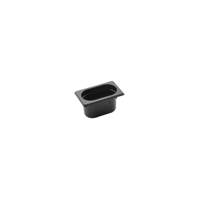 Inox Macel POLYCARBONATE BLACK GASTRONORM PAN-1/9 SIZE 100mm0.8lt EA