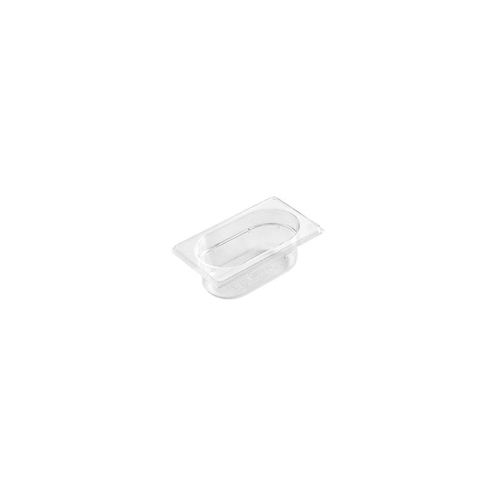 Inox Macel POLYCARBONATE CLEAR GASTRONORM PAN-1/9 SIZE 100mm0.8lt EA