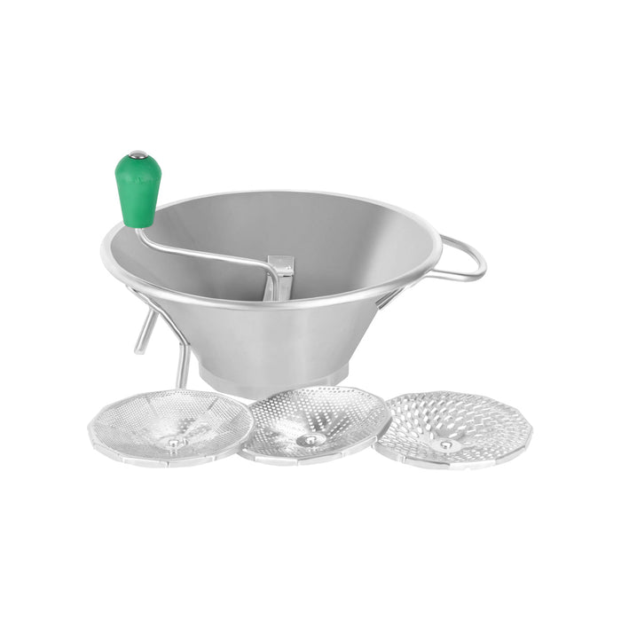 Paderno FOOD MILL-TINNED 310mm w/3 BLADES-1.5/2.5/4mm EA