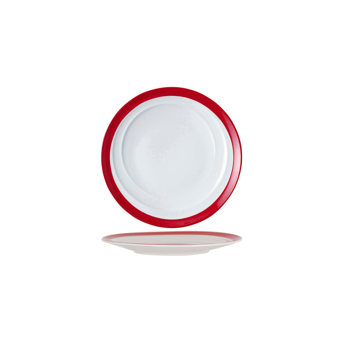 Royal Porcelain MAXADURA RESONATE-ROUND PLATE COUPE 230mm RED INNER BAND EA
