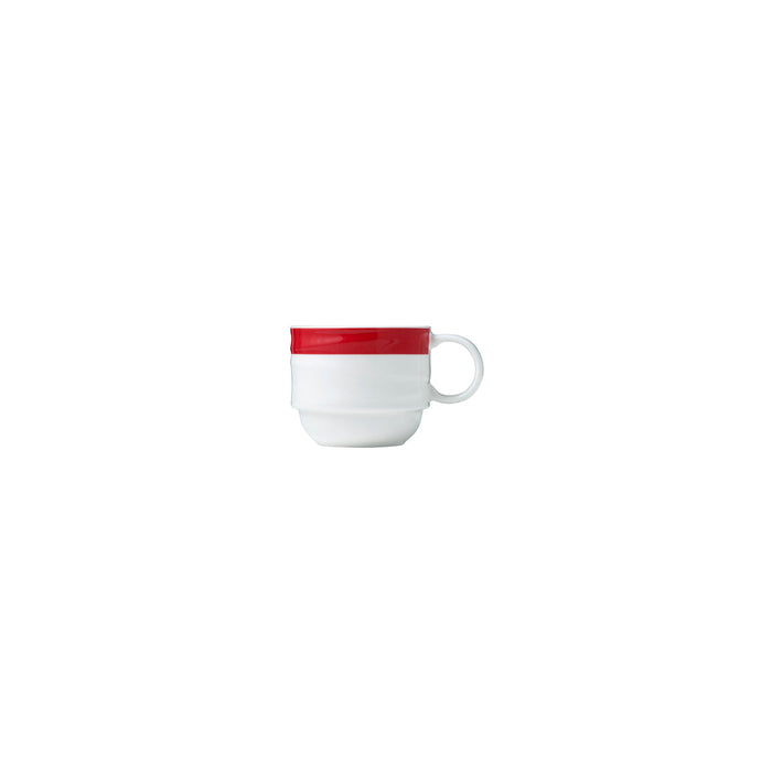 Royal Porcelain MAXADURA RESONATE- COFFEE CUP STACKABLE 265ml RED BAND EA