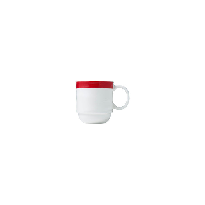 Royal Porcelain MAXADURA RESONATE- COFFEE MUG STACKABLE 350ml RED BAND EA