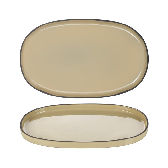 Revol  CARACTERE NUTMEG OVAL SERVICE PLATE 355x218x25mm EA