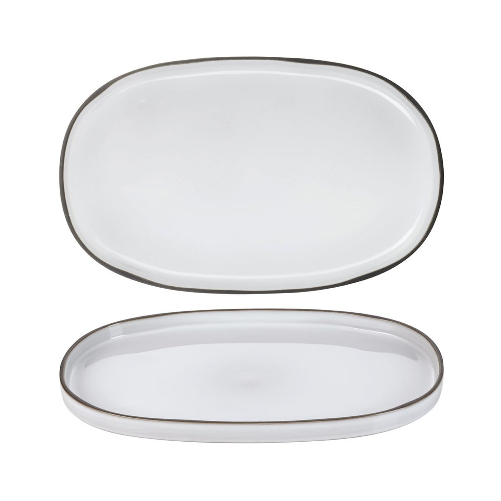 Revol  CARACTERE WHITE CUMULUS OVAL SERVICE PLATE 355x218x25m EA