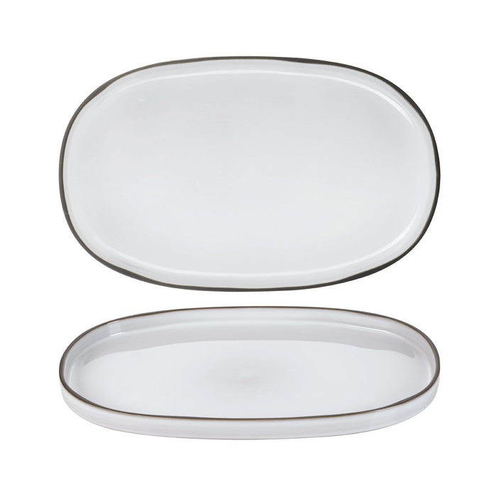 Revol  CARACTERE WHITE CUMULUS OVAL SERVICE PLATE 355x218x25m EA