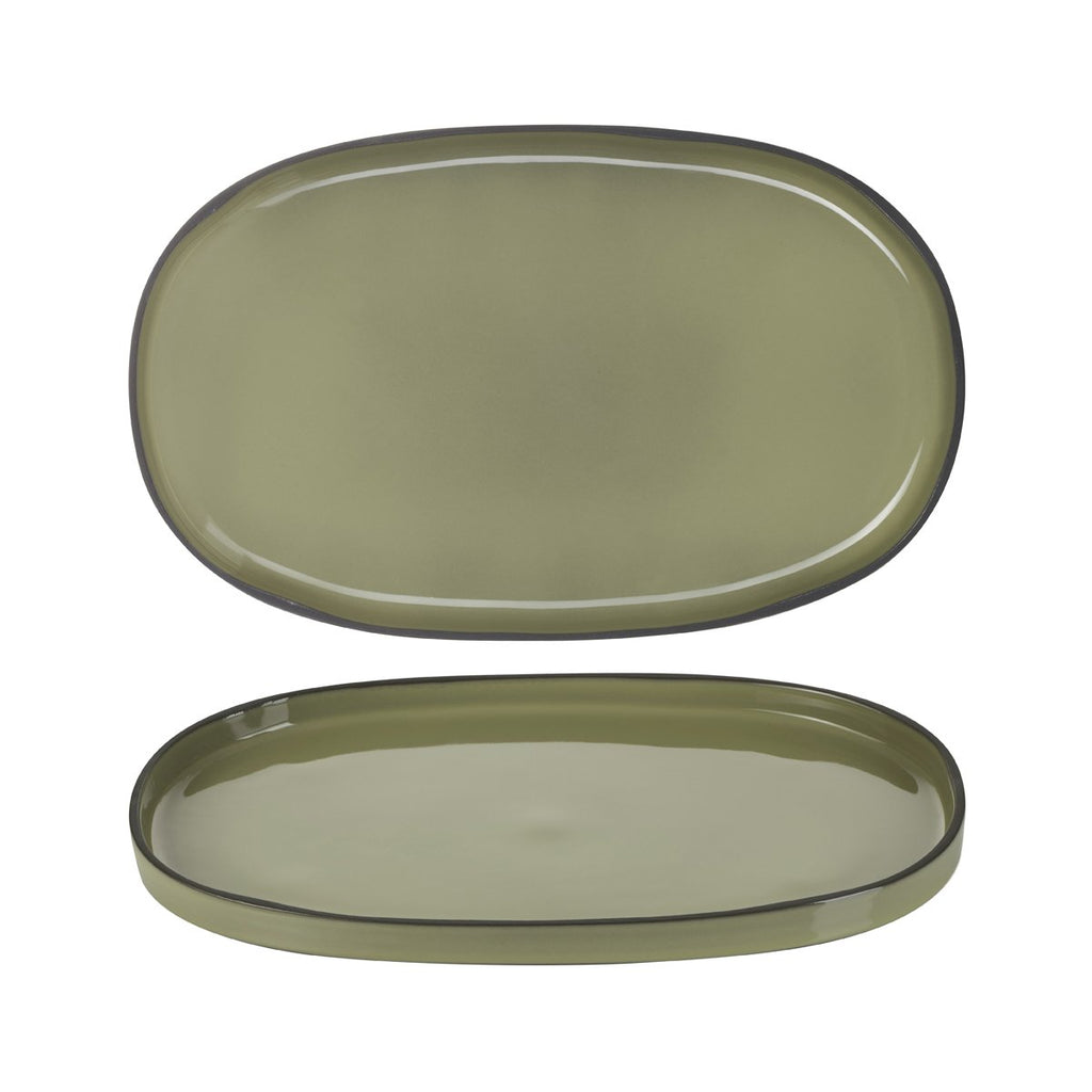 Revol  CARACTERE CARDAMON OVAL SERVICE PLATE 355x218x25mm EA