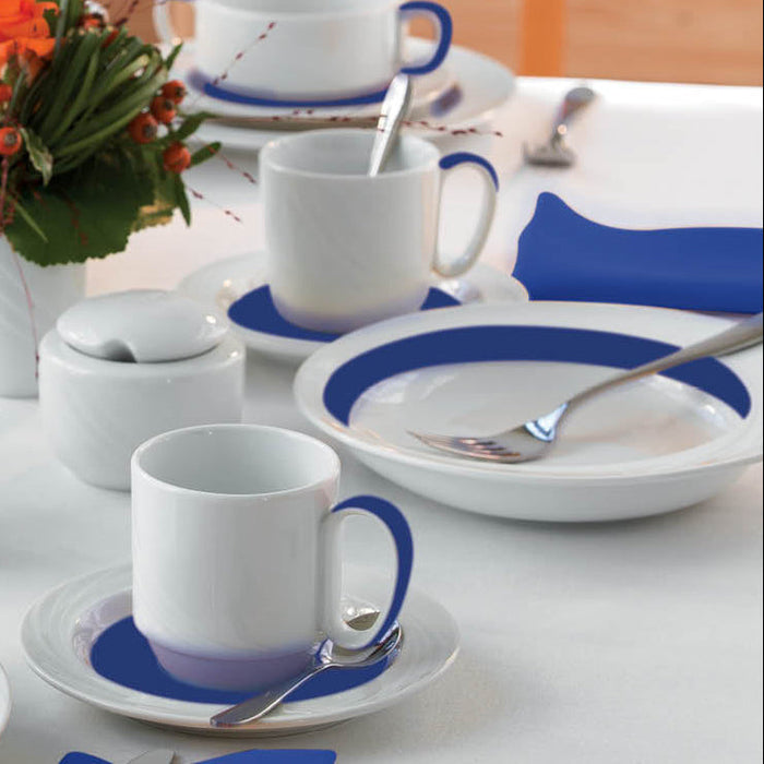 Schonwald DONNA SENIOR COMFORT PLATE 23CM DARK BLUE WIDE BAND EA