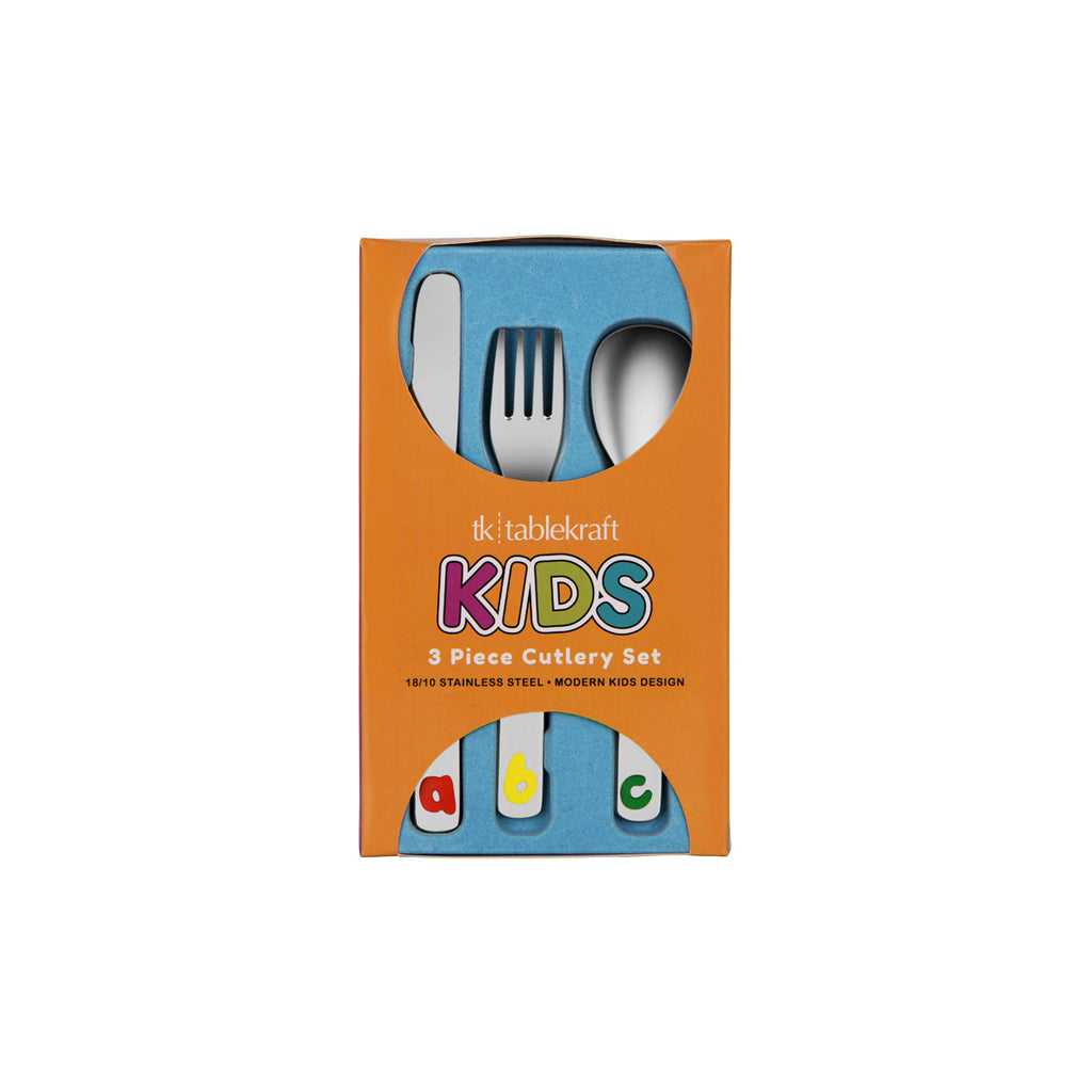 Tablekraft KIDS CUTLERY SET 3PC 18/10 -ABC DESIGN Set