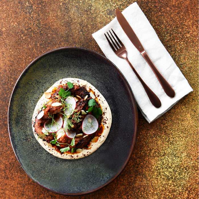Tablekraft ARTISTICA ROUND DISH/TAPAS 110x30mm REACTIVE BROWN EA