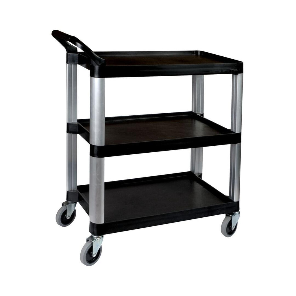 Sunnex TROLLEYS UTILITY TROLLEY-3 SHELF | 800x380x880mm BLACK (Each )