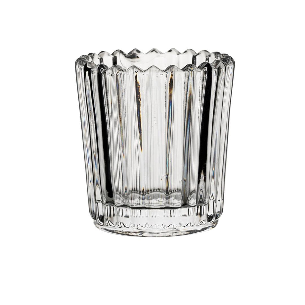 Utopia VOTIVES RIBBED LARGE VOTIVE CLEAR   (Each )
