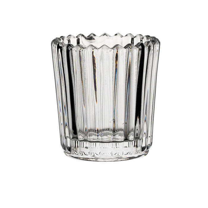 Utopia VOTIVES RIBBED LARGE VOTIVE CLEAR   (Each )