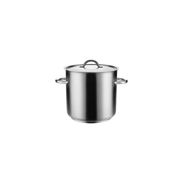 Pujadas TOP LINE STOCKPOT-18/10, W/COVER, 240x240mm/10.0lt  (Each)