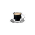 Athena NOVA DOUBLE WALL GLASS & SAUCER-100ml (2 sets/Pack) (Set)