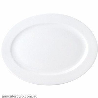 Royal Porcelain PLATTER-OVAL-410mm CHELSEA RIM SHAPE (4004)-Auscaterquip
